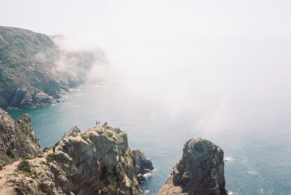35mm film image of the foggy cliffs in Portugal - Portugal Travel Story by Maria Vorona on Shoot It With Film