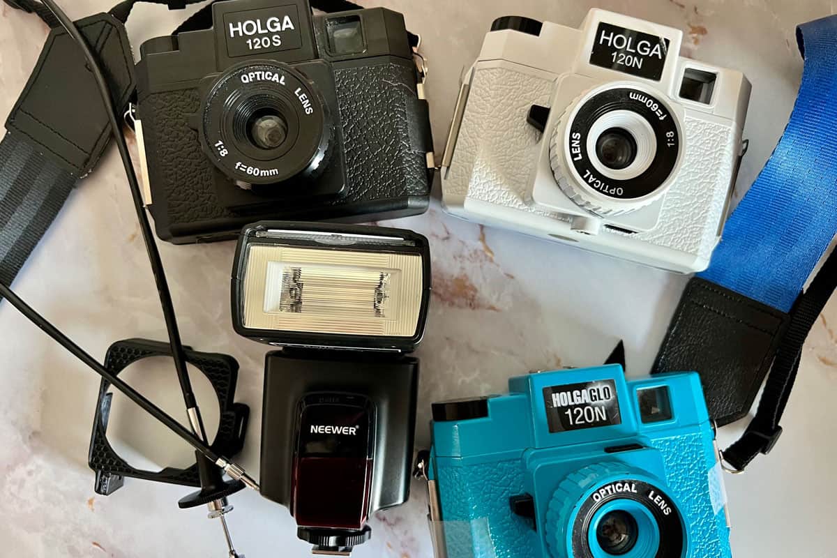Collection of Holga 120 cameras - 5 Ways to Experiment with the Holga 120 on Shoot It With Film