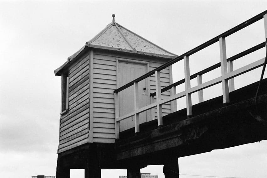 35mm black and white film image of Portsmouth, UK on Shoot It With Film