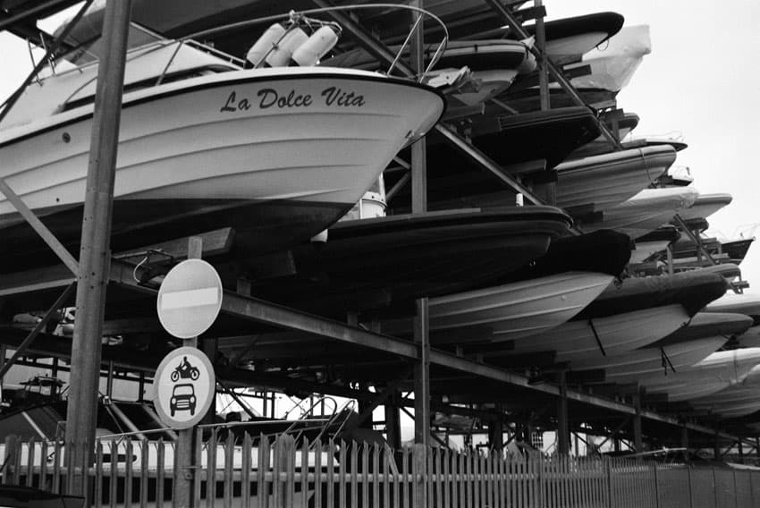 35mm black and white film image of Portsmouth, UK on Shoot It With Film