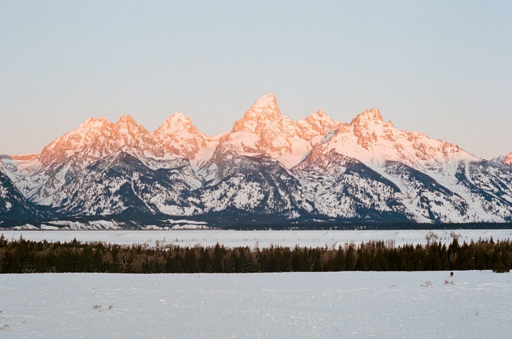 35mm film photography of a snowy landscape in Wyoming - Wyoming Travel Series by Sarah Proctor on Shoot It With Film
